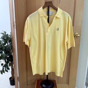 MASTERS AUGUSTA NATIONAL GOLF SHOP POLO‎ SHIRT -M- YELLOW MERCERIZE